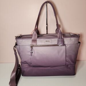 NWT TUMI VOYAGEUR CARLYN WEEKENDER TRAVEL Ombre Purple Lilac